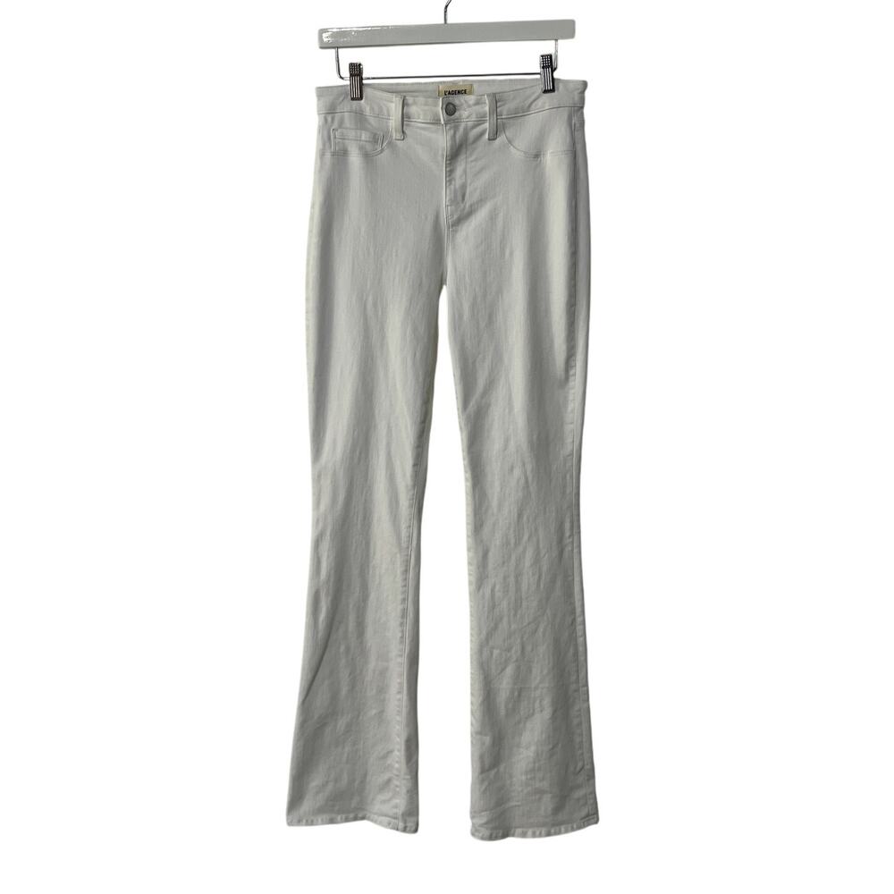 L'AGENCE JEANS WOMENS SIZE 28 SELMA HIGH RISE SLEEK BABY BOOTCUT WHITE